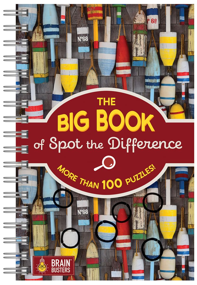 The Big Book Of Spot the Difference: 100+ Picture Puzzles for Adults  Includes Spiral Bound / Lay Flat Design and Larger Print 