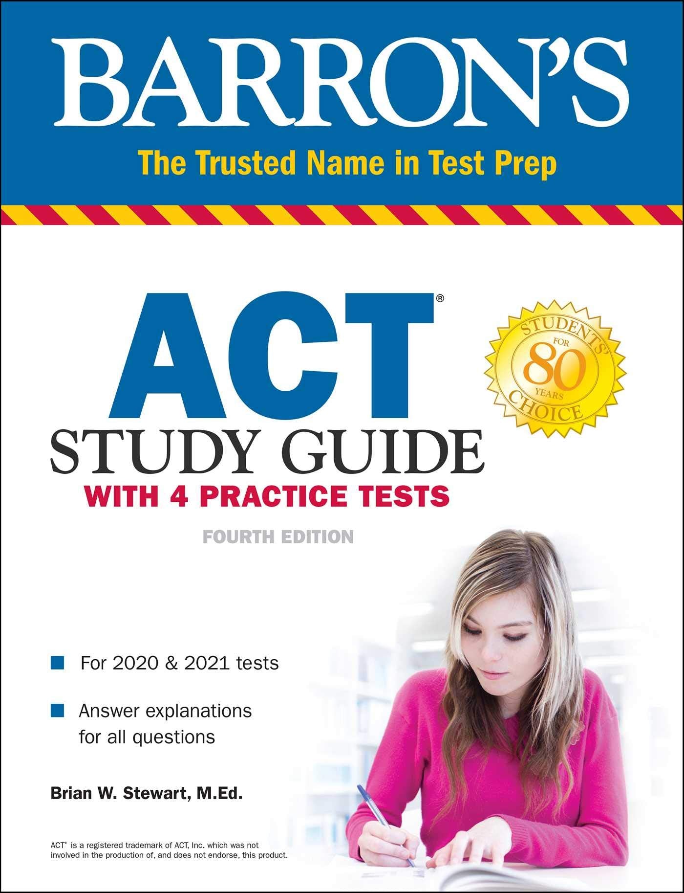 ACT Study Guide with 4 Practice Tests (Barrons ACT Prep)