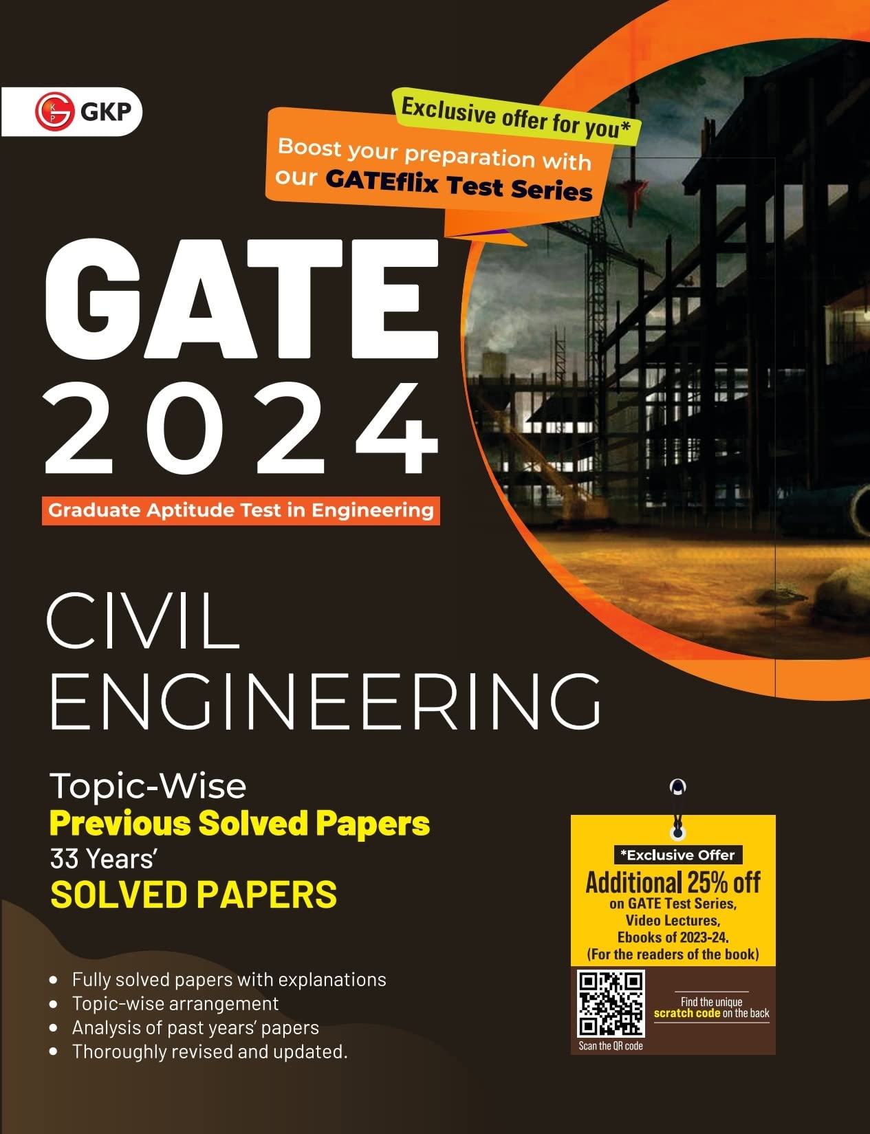 Gate 2024 : Civil Engineering  33 Years Topic Wise Previous Solved Papers By Gkp
