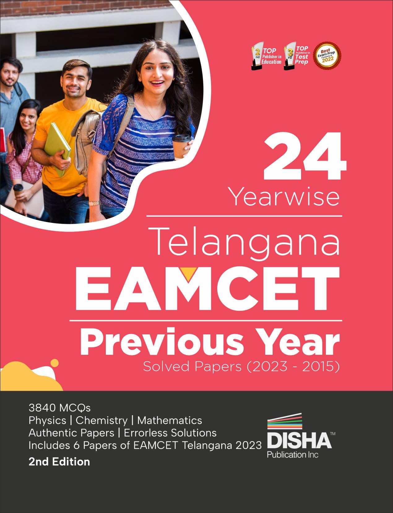 24 Yearwise Telangana Eamcet Previous Year Solved Papers (2023  2015) 2Nd Edition | Physics, Chemistry & Mathematics Pyqs Quest