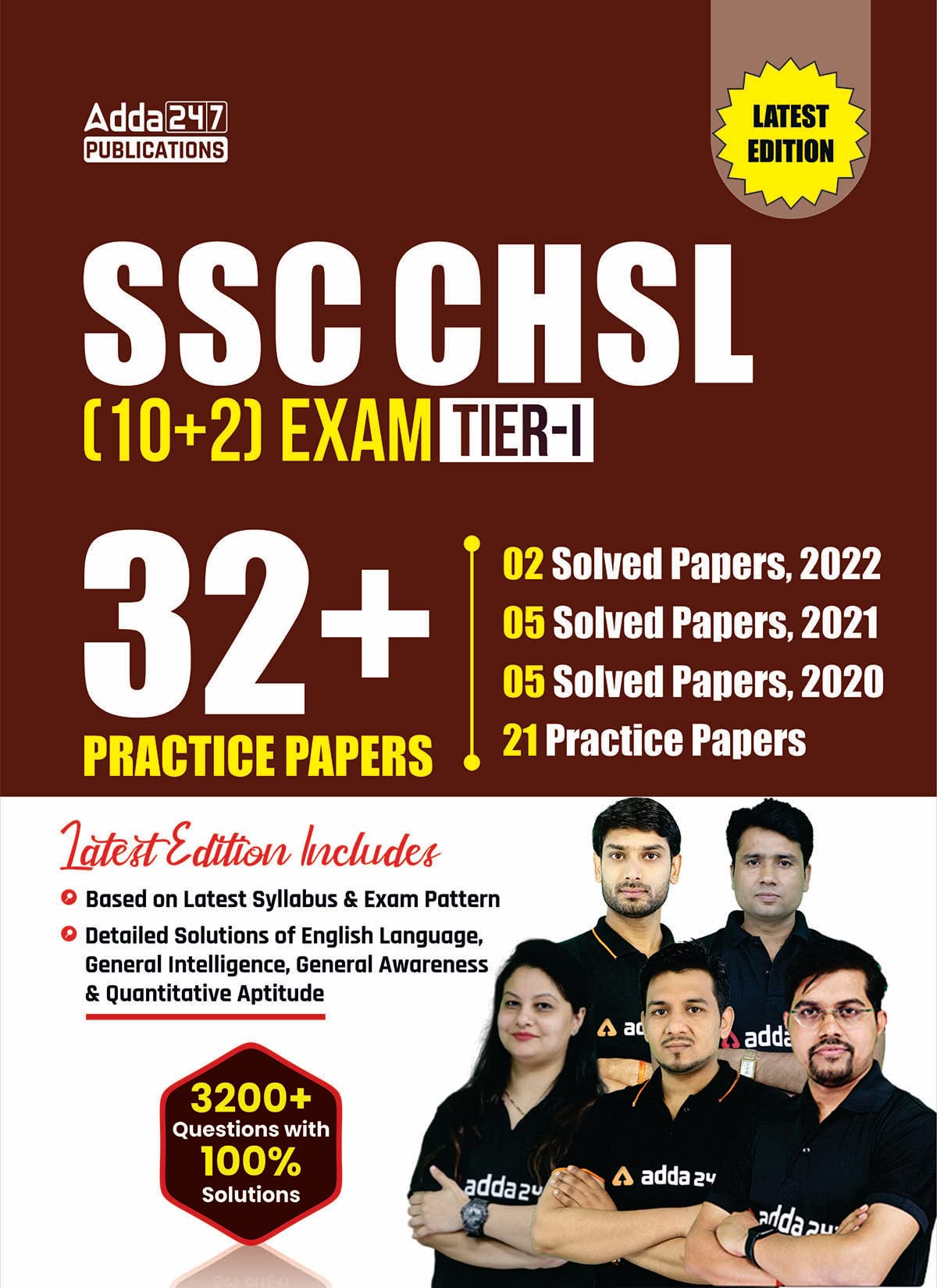 Ssc Chsl (10+2) Tier I 2023 32+ Practice Sets(Including Solved Papers 202022) English Printed Edition Book By Adda247