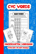 CVC WORDS  Kindergarten Workbook : For Toddler, Preschoolers and Kids Age 48 | Learn to read, Fun Schooling, Fun Dot to Dot Ac