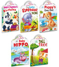 Sawan Set Of 5 Story Books Baby Animals Series (Baby Panda,Baby Elephant, Puppys Day Out , Baby Hippo & Tall Tree)