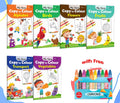 My First Copy to Colour  Alphabet, Birds, Flowers, Fruits, Transport and Vegetables with 10 WAX CRAYONS : Crayon art books for 