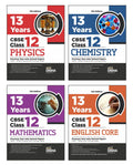 Disha Combo (4 Books) 13 Years Cbse Class 12 Solved Physics, Chemistry, Mathematics & English Core Previous YearWise Question P
