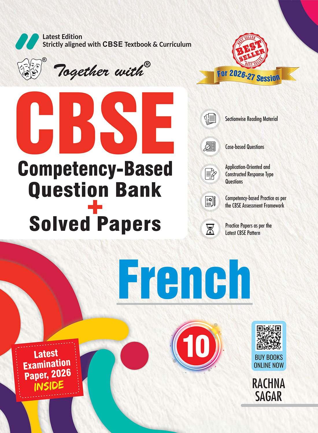 Together with CBSE Question Bank Class 10 French 202627 | CompetencyBased Solved Questions with Practice Papers & Solved 2026 