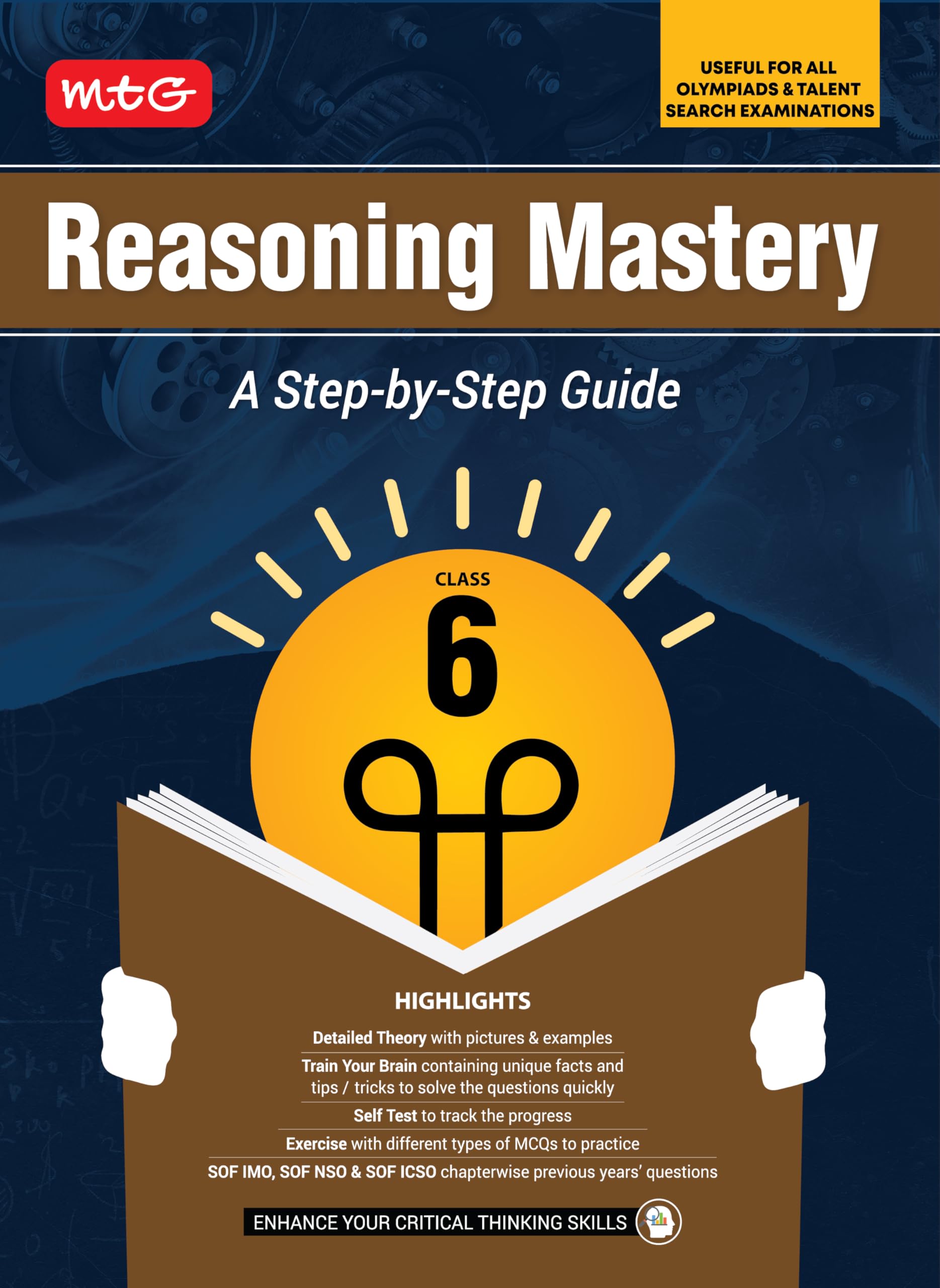 Mtg Class6 Reasoning Mastery Book | A StepByStep Guide | Useful For All Olympiads & Talent Search Exam 202526