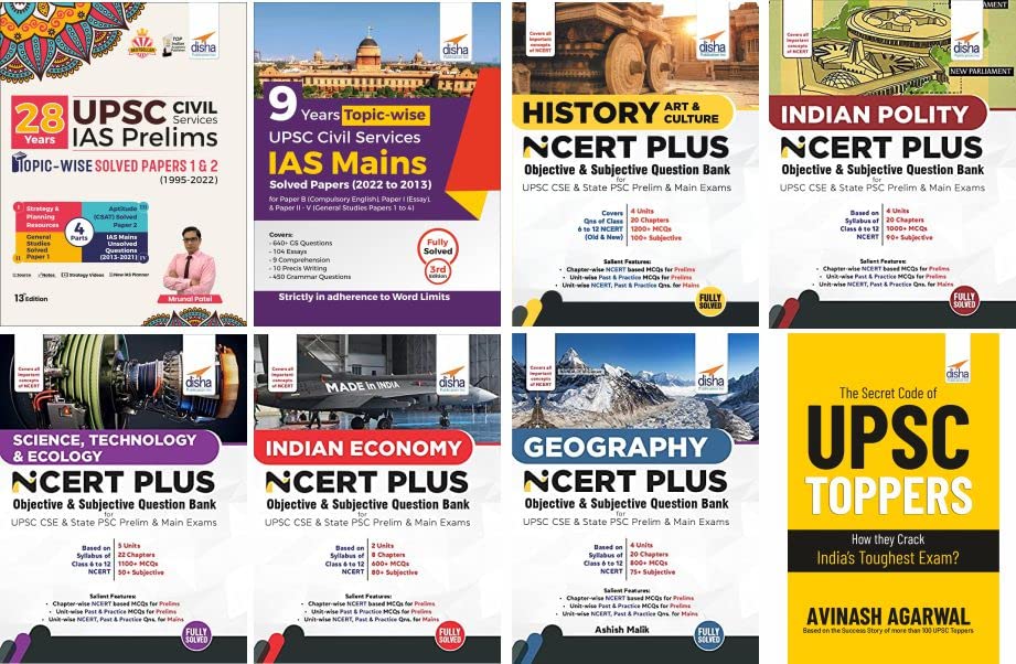 28 Years Prelim + 9 Years Mains Solved Papers With Ncert Plus Objective & Subjective Question Bank For Civil Services Upsc & Sta