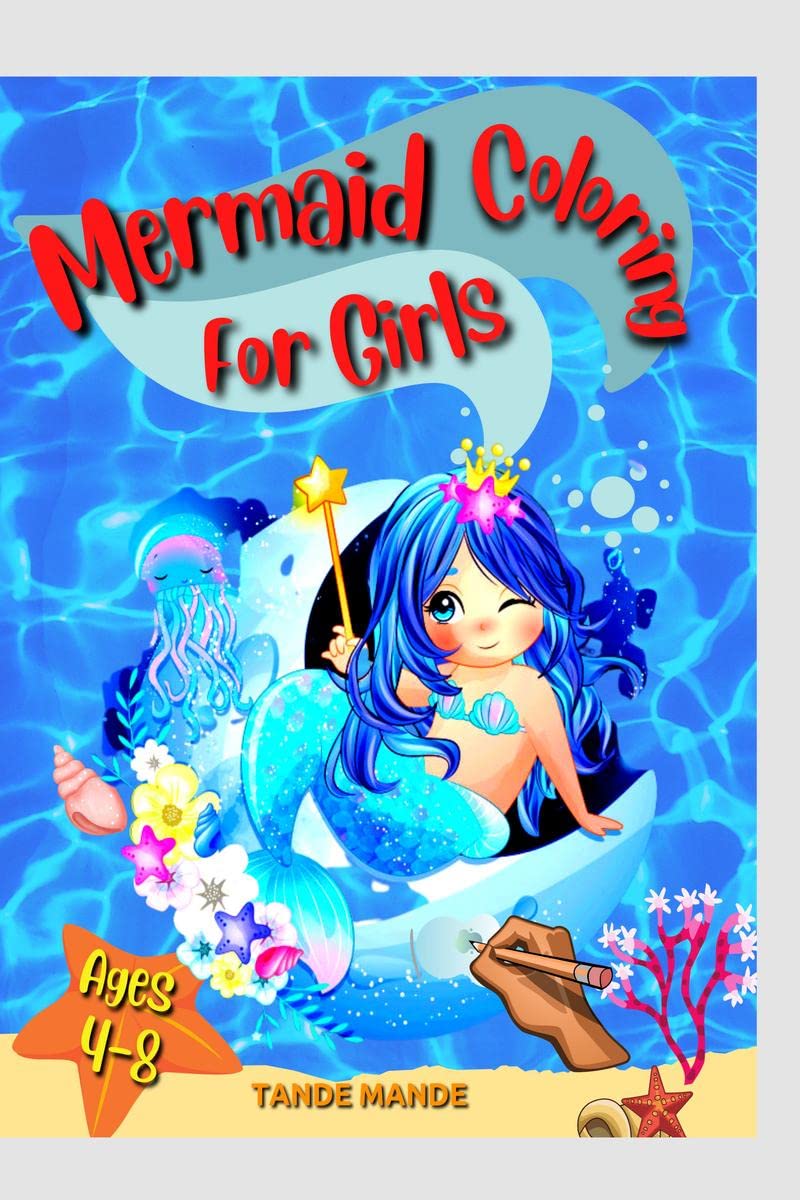 Mermaid Coloring for Girls : Magnificent Mermaids Coloring Book,Creative Haven Coloring Books/Ages 48
