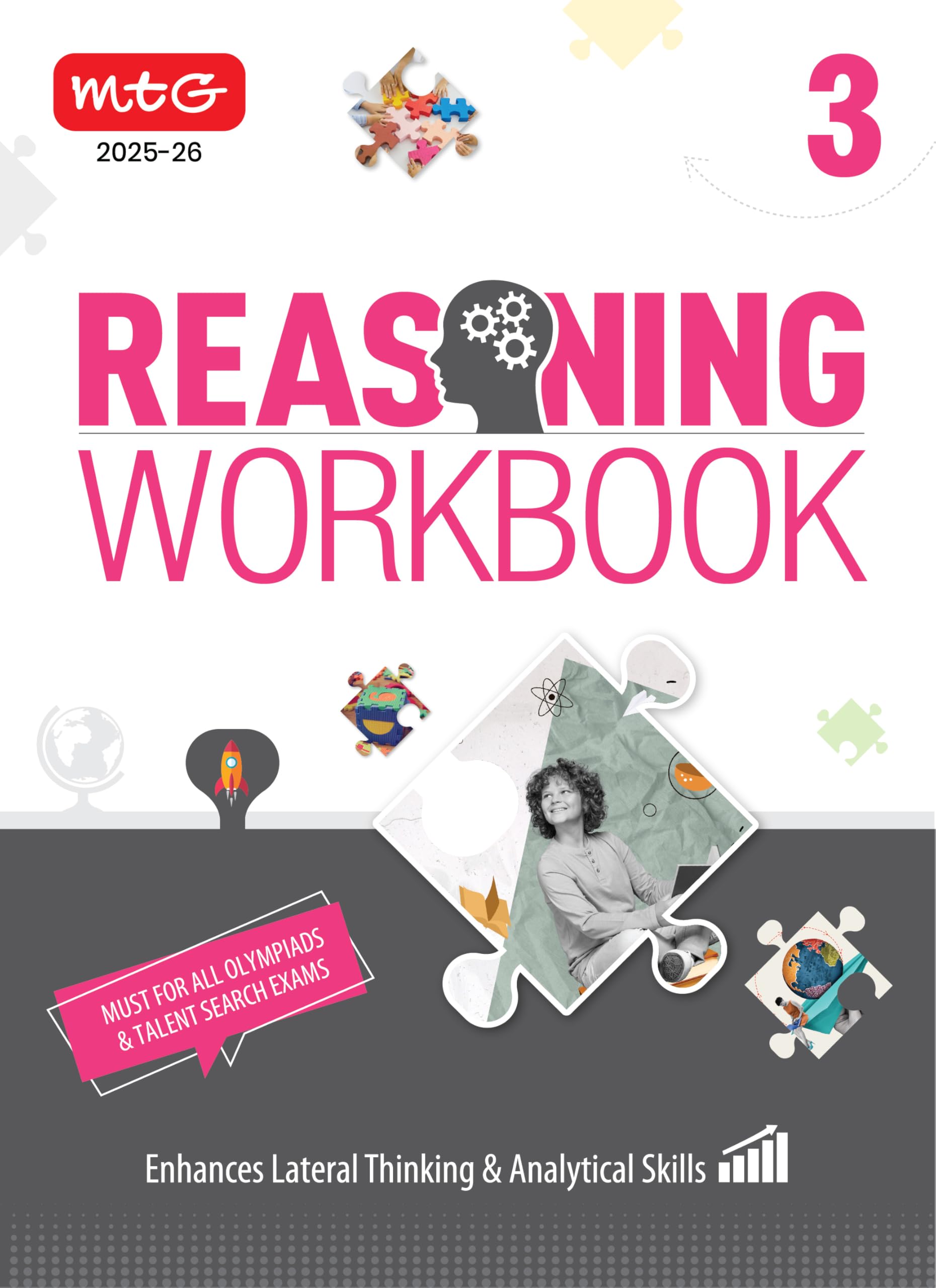 Mtg Olympiad Reasoning Workbook Class 3  Enhances Lateral Thinking & Analytical Skills | Must For Sof & All Olympiad & Talent S