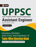 UPPSC 202021 Combined State Engineering Services  Paper II General Studies & Civil Engineering II Topic wise Question Bank  A