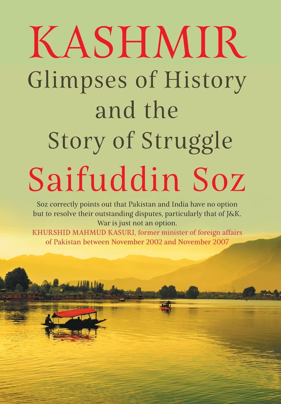 Kashmir: Glimpses of History and the Story of Struggle [Hardcover] Saifuddin Soz