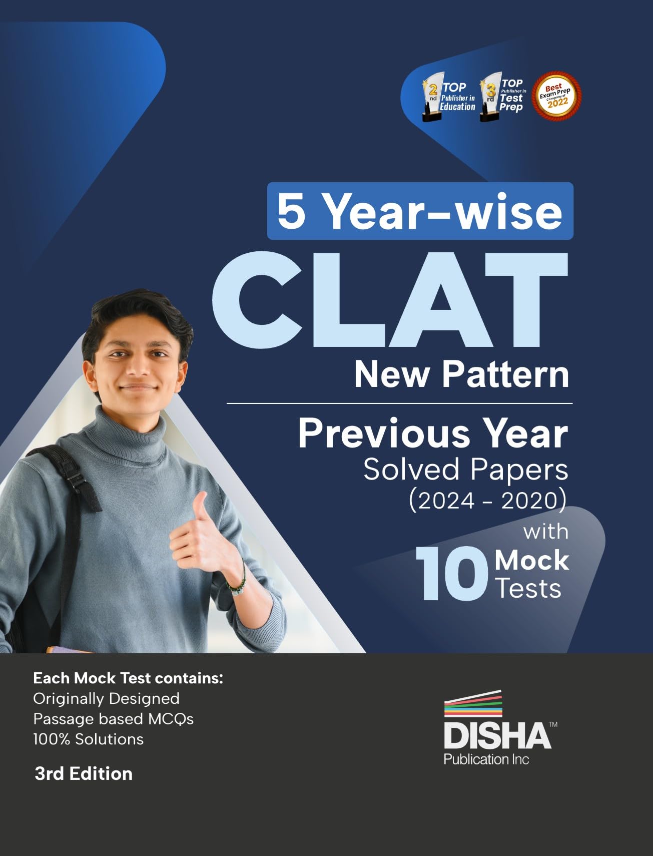5 YearWise Clat New Pattern Previous Year Solved Papers (2024  2020) With 10 Mock Tests 3Rd Edition | 120 Passage Based Mcqs |