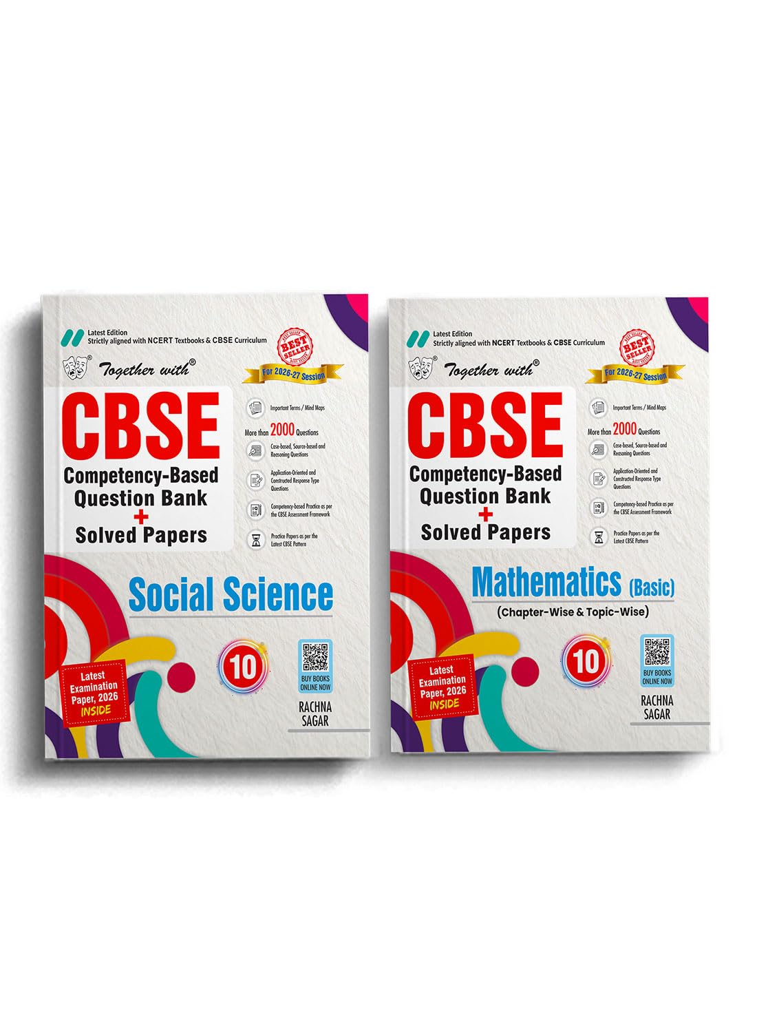 Together with Combo of CBSE Question Bank Class 10 Social Science & Maths (Basic) for 2027 Board Exam| Combo of 2 Books with 200
