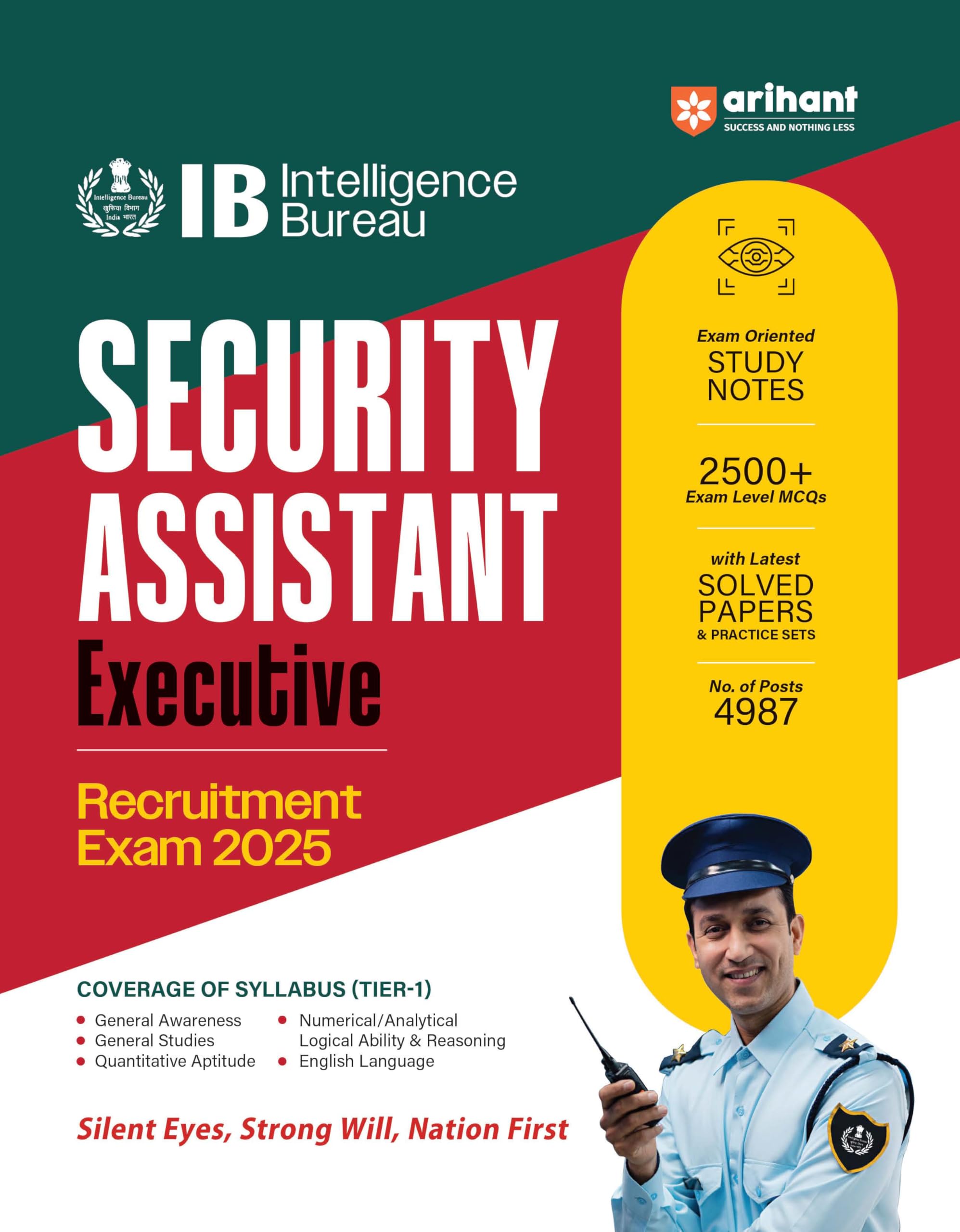 Arihant IB Security Assistant/Executive Recruitment Exam 2025 | Complete Guide with 2500+ MCQs, Latest Solved Papers & Practice 