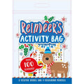 Reindeers Activity Bag | Festive Books with Colouring Pencils and Stickers | For Christmas Gift
