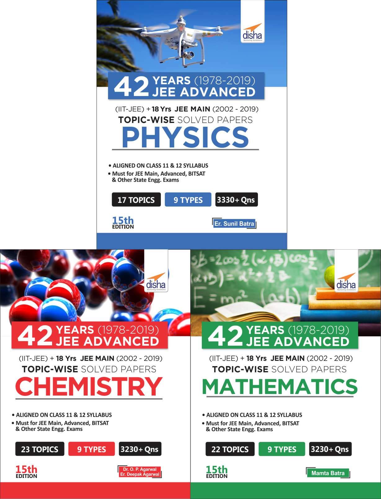 42 Years (19782019) Jee Advanced (IitJee) + 18 Yrs Jee Main (20022019) TopicWise Solved Paper Physics, Chemistry & Mathemati