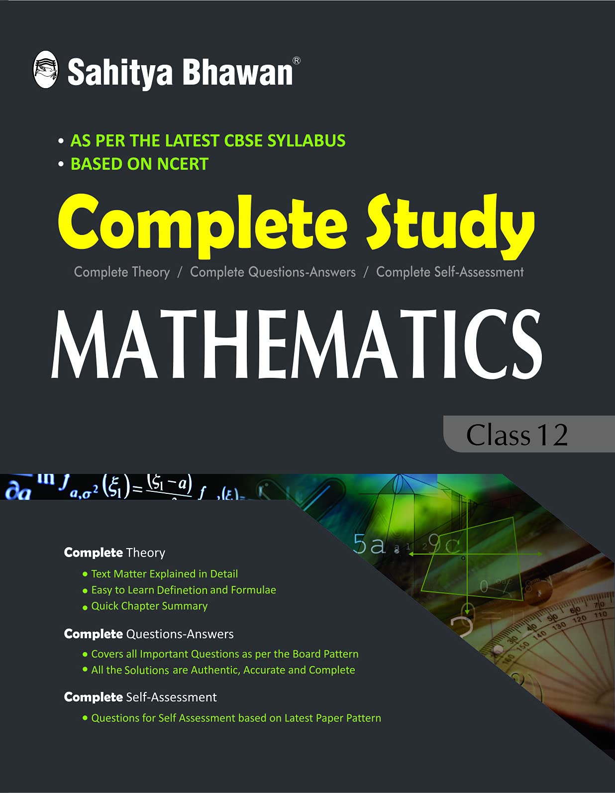 Sahitya Bhawan textbook for class 12 Mathematics as per reduced syllabus and changed paper pattern for CBSE 2021 board exam