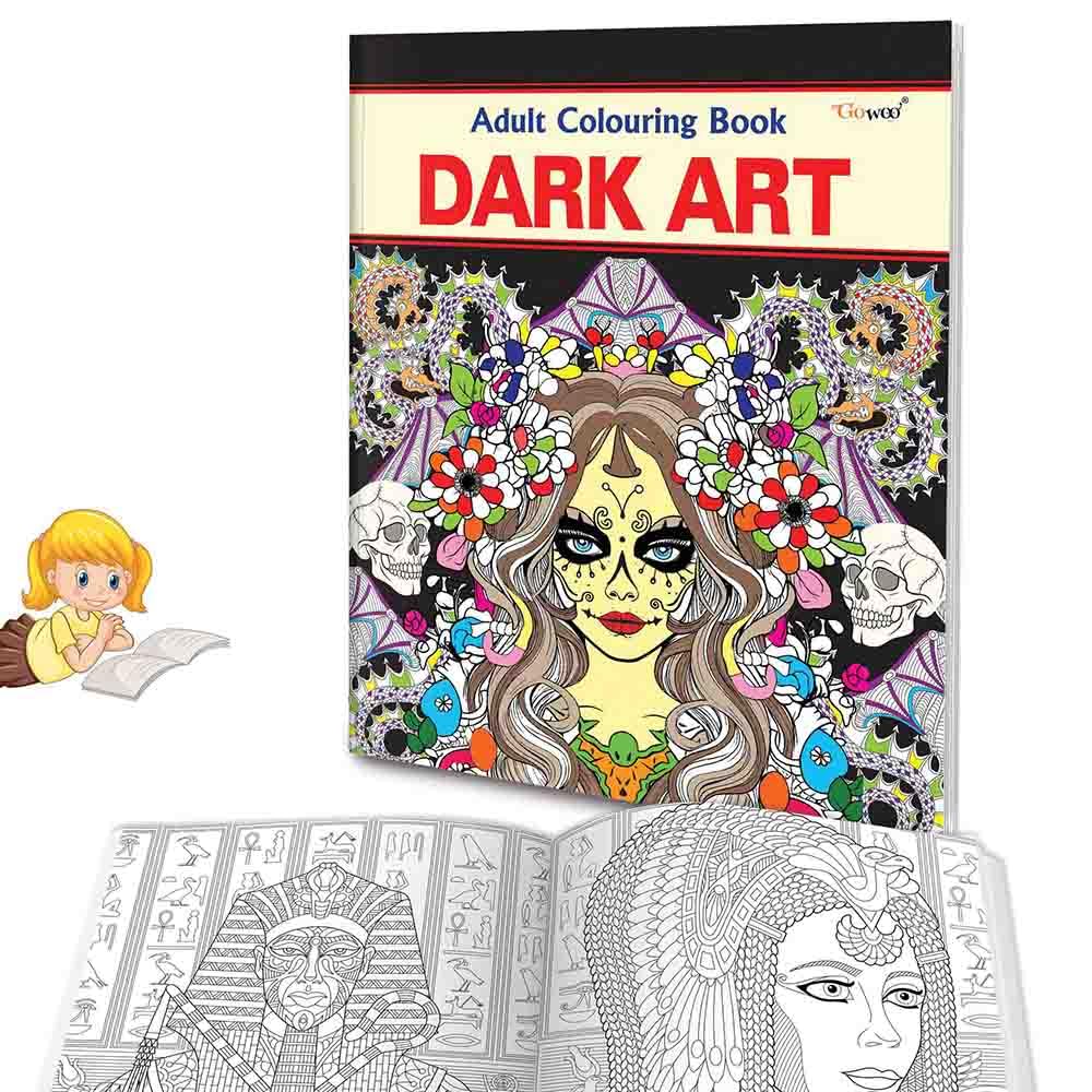 Dark Art  Adult Colouring Book : Creative and Relaxing Colouring Book for Adults and Kids, Adult art coloring, Stressrelief co
