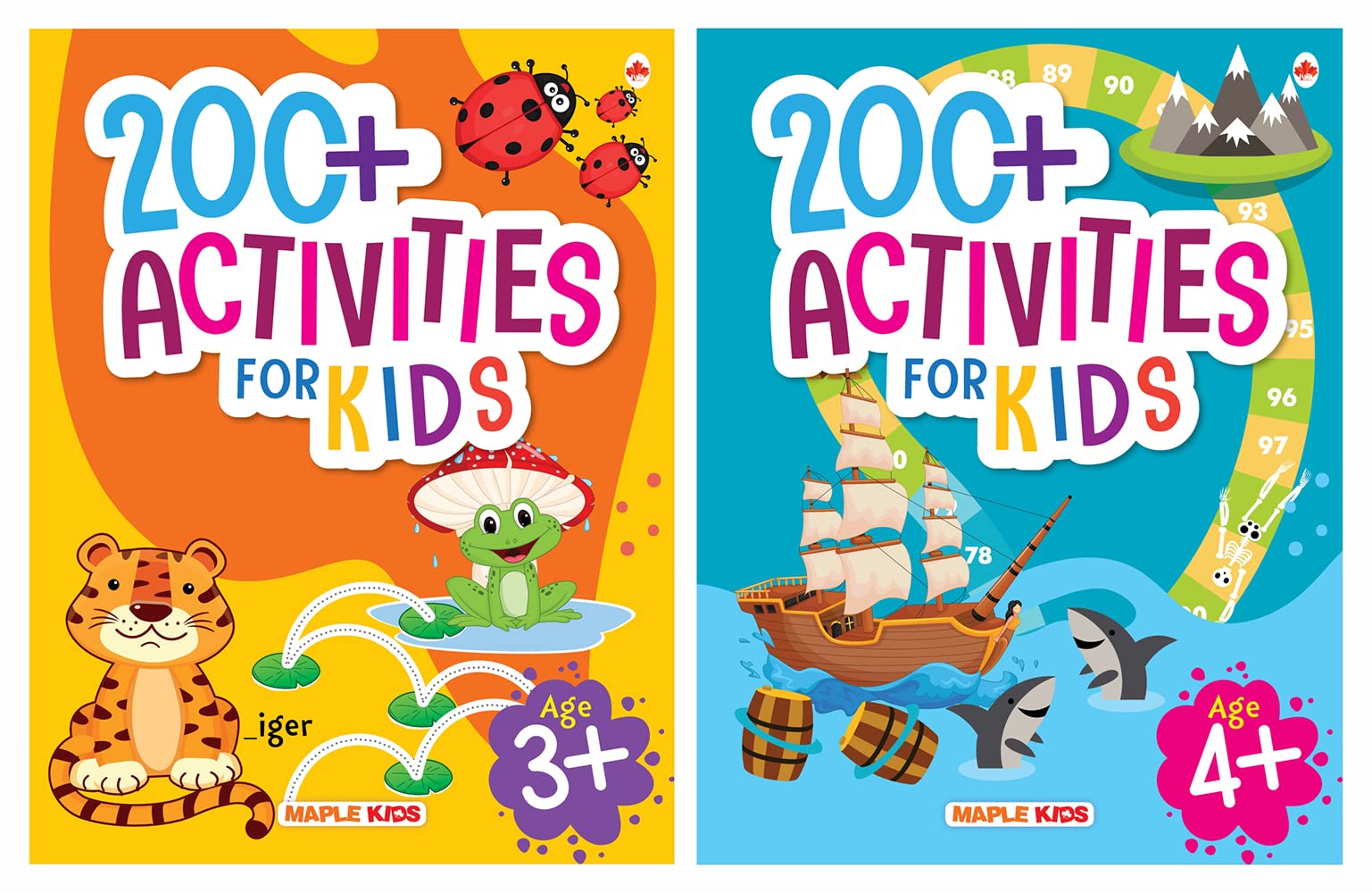 Brain Activity Books for Kids  400+ Brain Boosting Activities (Set of 2 Books)  Books for Kids Age 4+  Early Learning  Activ