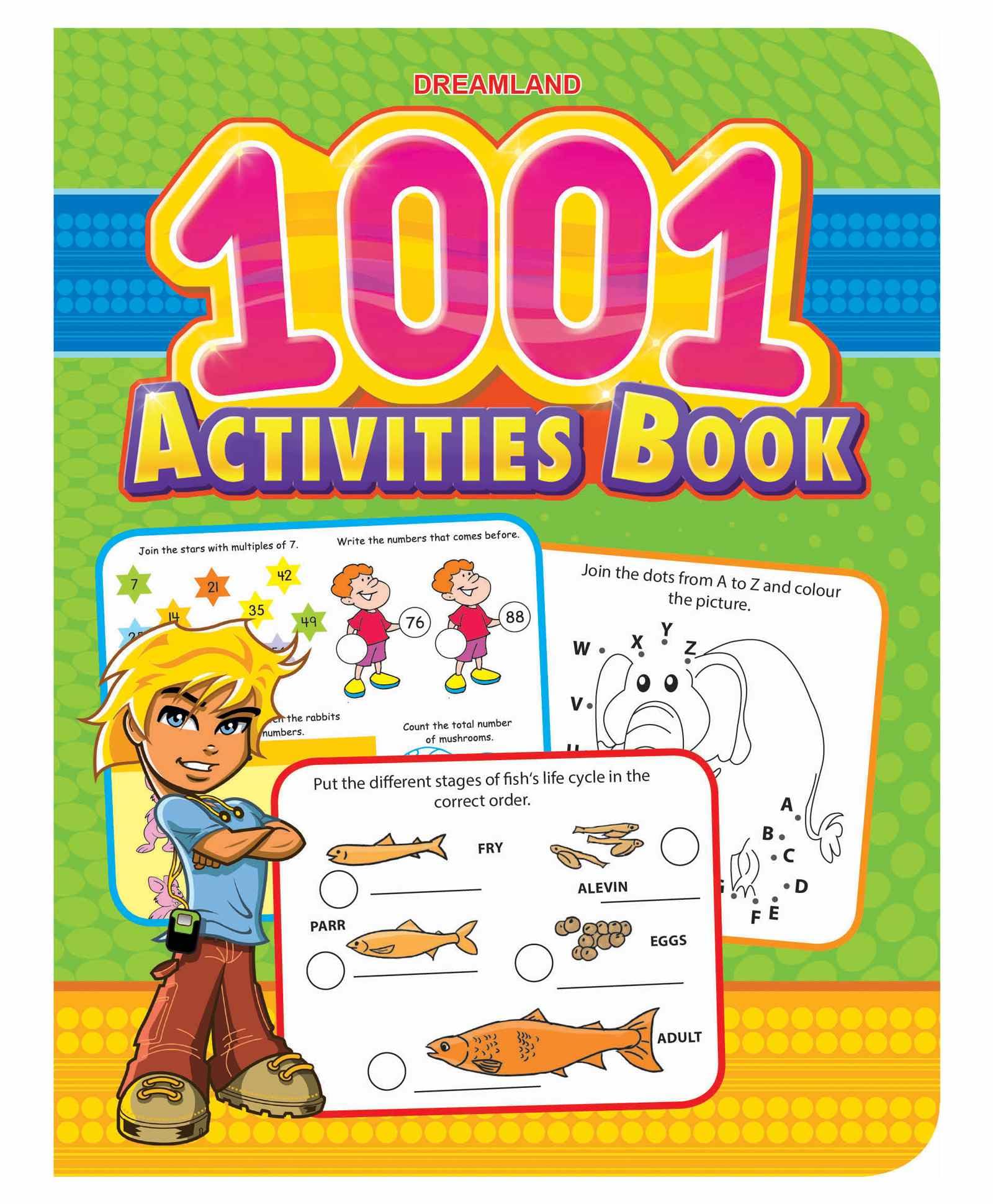 1001 Activities Book For Kids For Age 4+ With Exciting Activities Of Word Searches, Puzzles, DotToDots, Mazes And Colouring