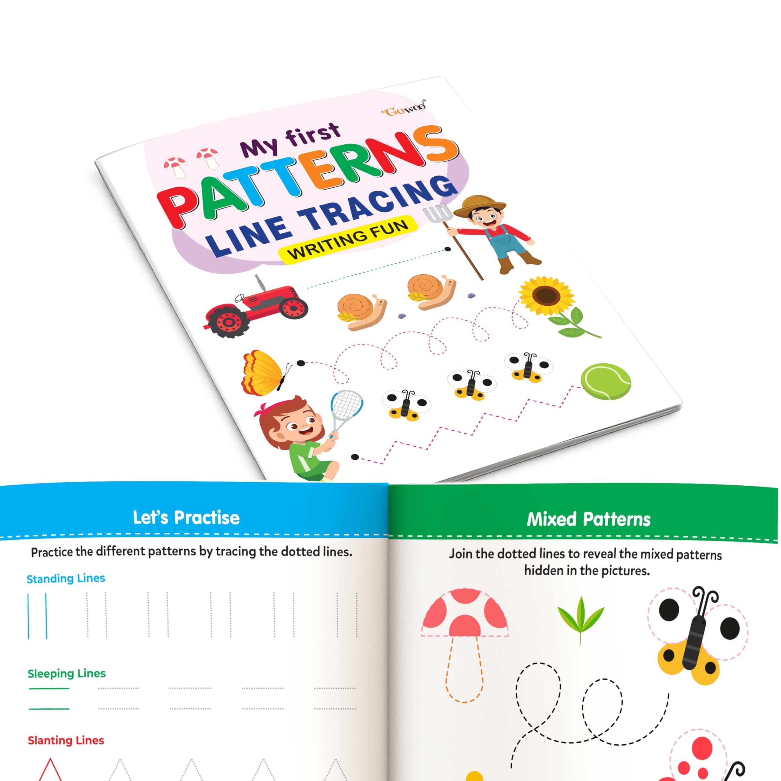 My First Line Tracing Patterns Writing Fun : Early Learning Tracing and Activity Workbook, line drawing and colouring books, pr