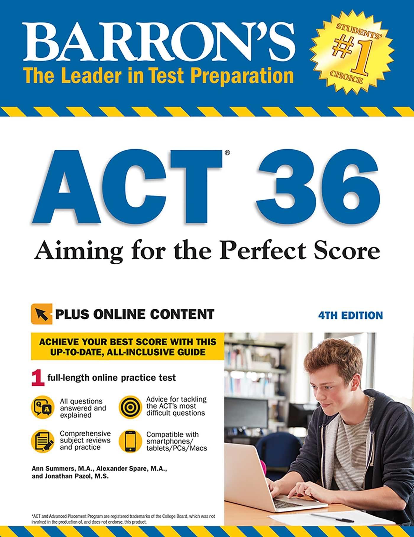ACT 36 with Online Test: Aiming for the Perfect Score (Barrons ACT Prep)