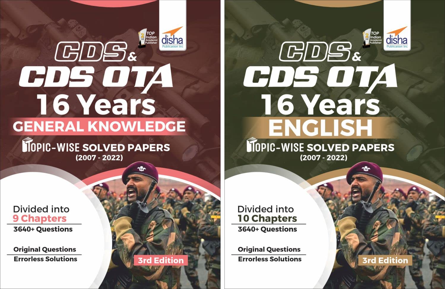 16 Previous Years Cds Ota English & General Knowledge TopicWise Solved Papers (2007  2022) Set Of 2 Books  7Th Edition