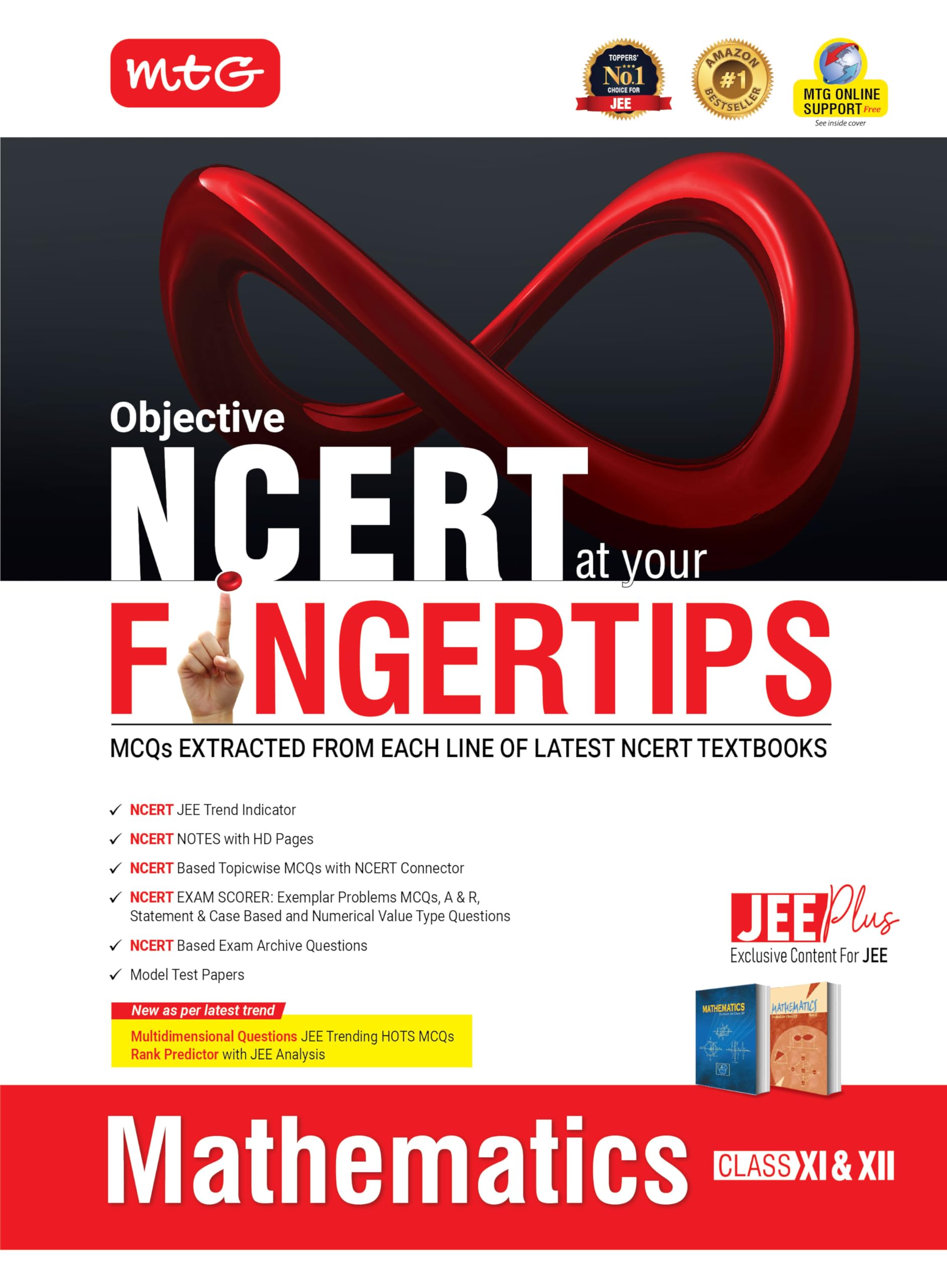 MTG Objective NCERT at your FINGERTIPS Mathematics For 20252026 Exam  NCERT JEE Trend Indicator, HOTS MCQs, Rank Predictor & N