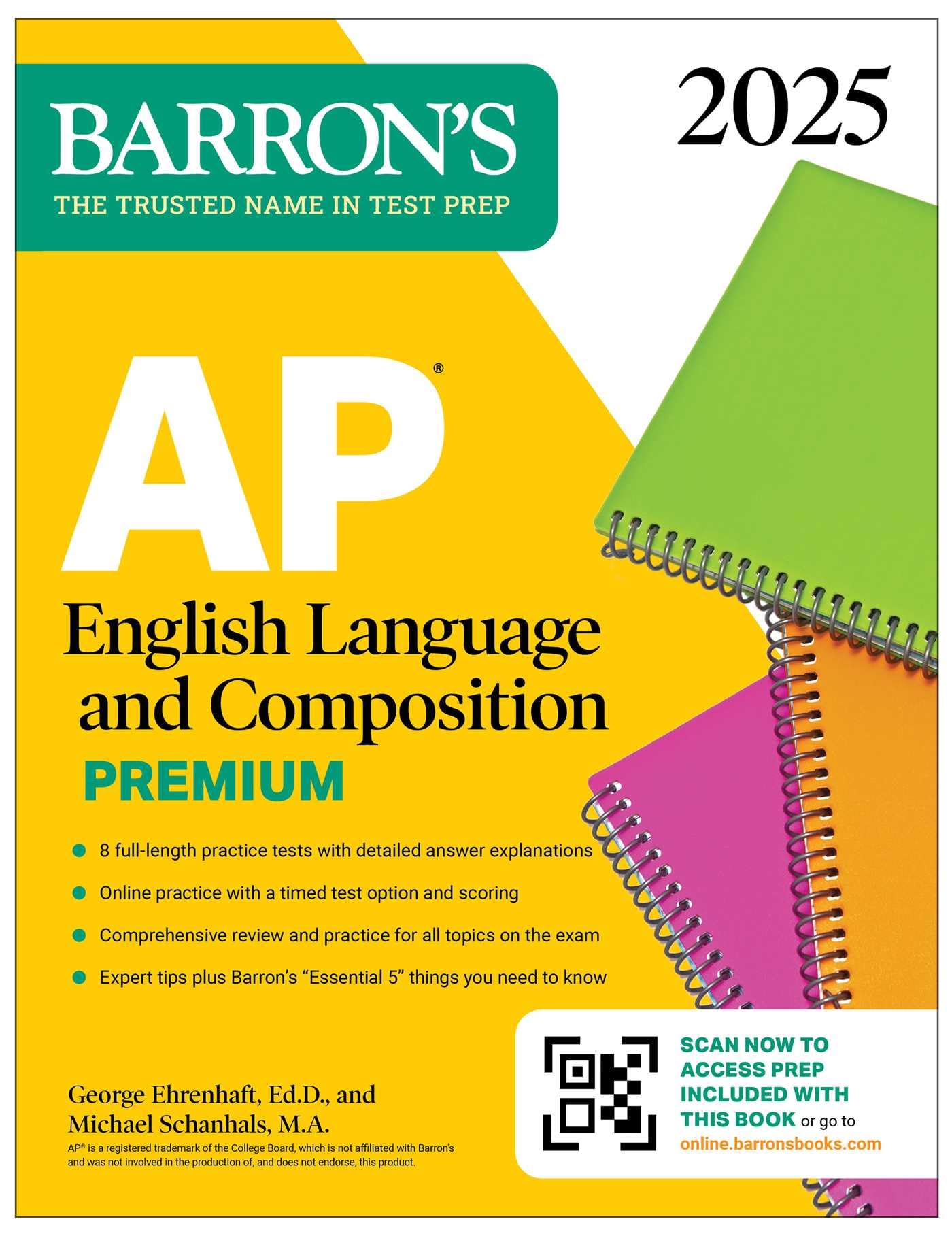 AP English Language and Composition Premium, 2025: Prep Book with 8 Practice Tests + Comprehensive Review + Online Practice (Bar