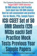 Icsi Cseet Set Of 50 Omr Sheets (120 Mcqs Each) Self Practice Mock Tests Previous Year Sample Papers : Company Secretaryship Cs 