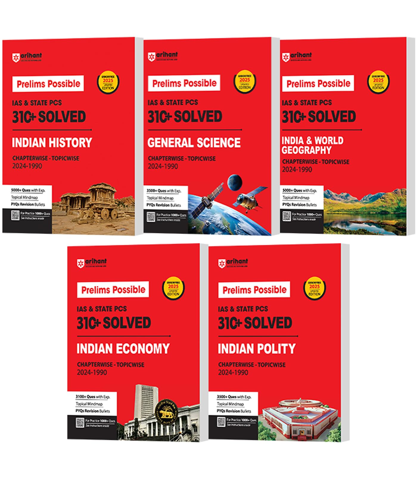 Arihant Prelims Possible IAS & State PCS 260+ Solved Indian History , Indian Economy, India & World Geography, Indian Polity & G