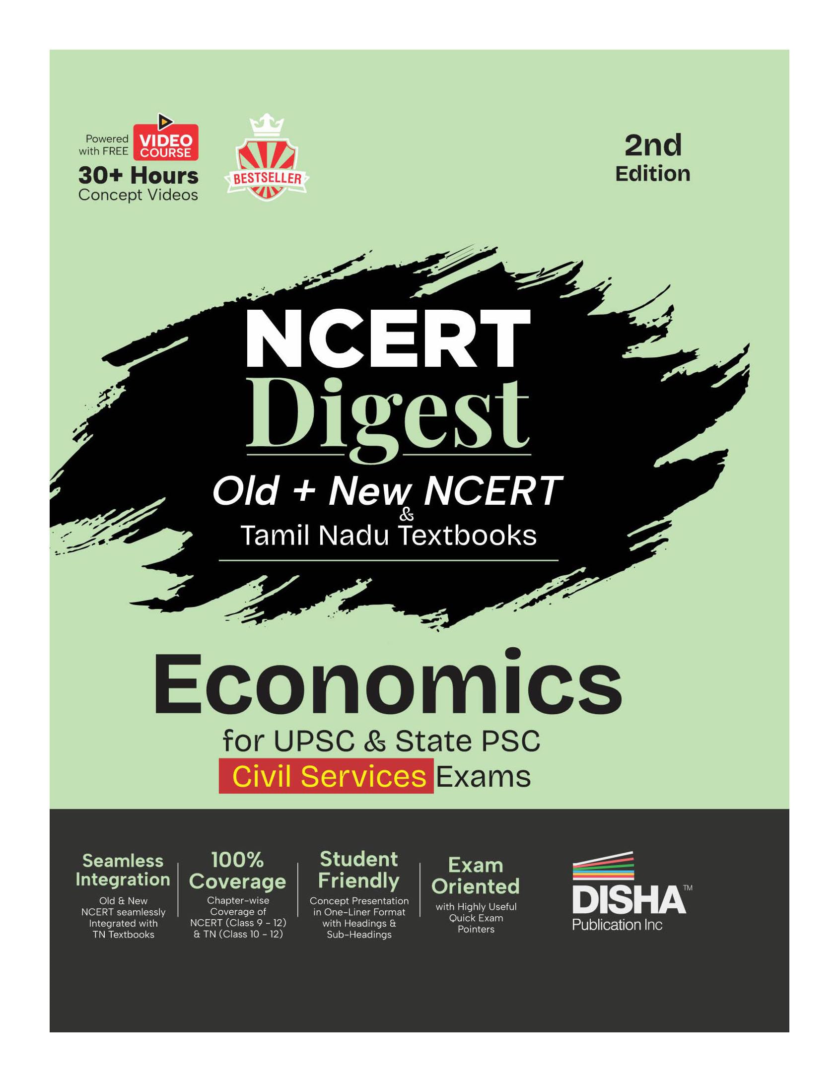 Disha Old + New Ncert Digest Economics With Tamil Nadu Extract For Upsc & State Psc Civil Services Exams | Ncert Class Ix  Xii 