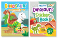 Activity Books for Kids (Set of 2 Books)  Dinosaur Sticker Book, Coloring Book  Colouring Book for Kids  Stickers for Childre