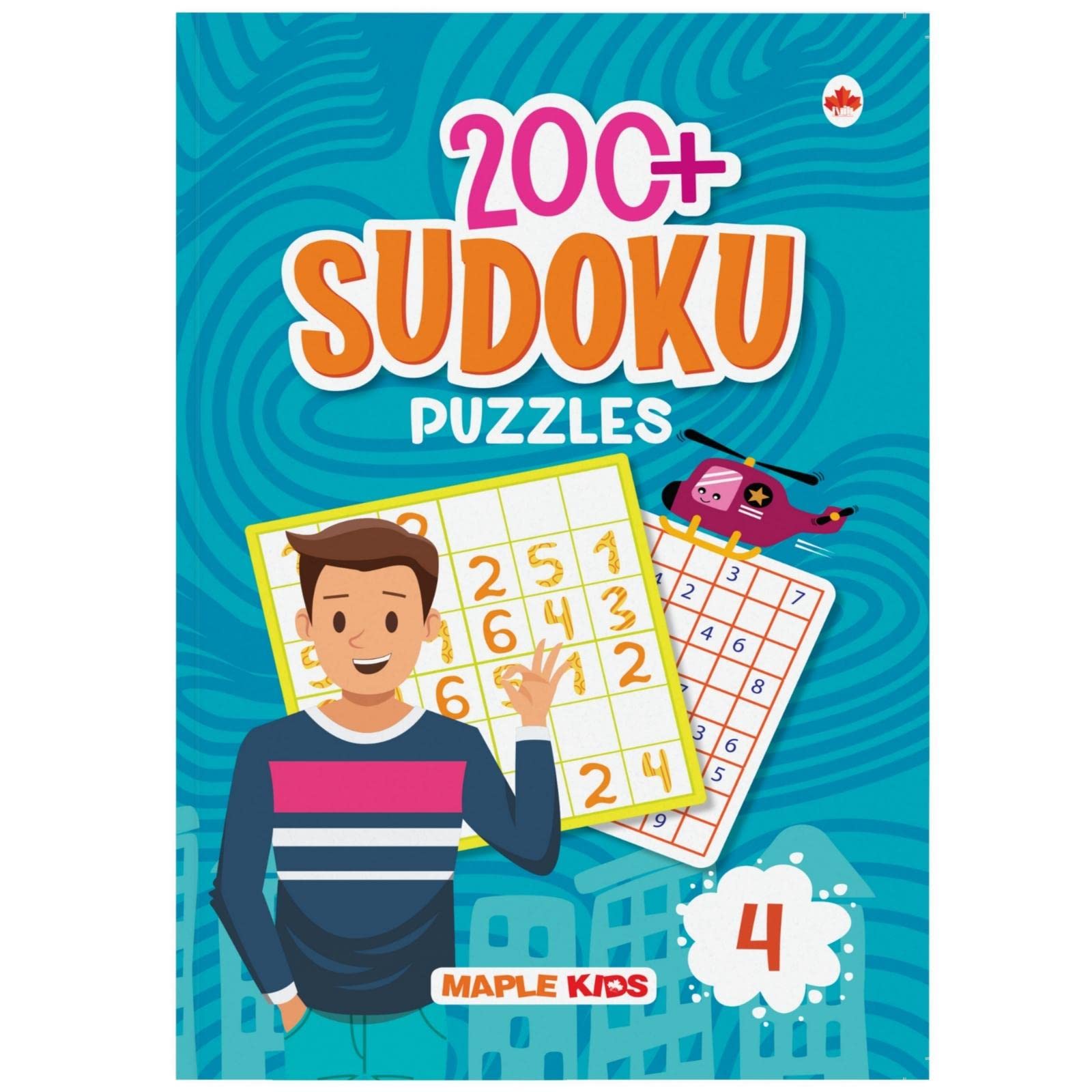 Sudoku Puzzles  Book 4  Brain Activity Book  200+ Activities  Brain Booster Games  Puzzle Activity Book for Children  Age 