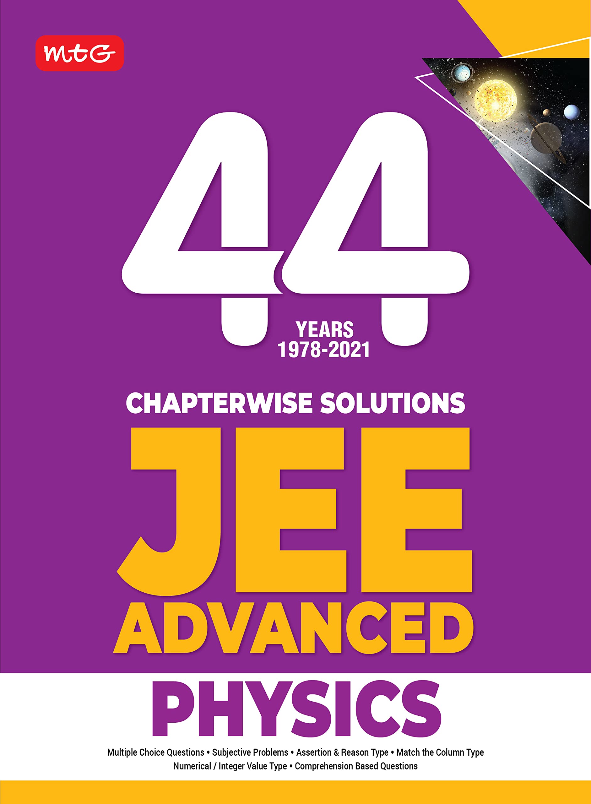 MTG 44 Years JEE Advanced Previous Year Solved Question Papers with Chapterwise SolutionsPhysics (19782021), JEE Advanced Book