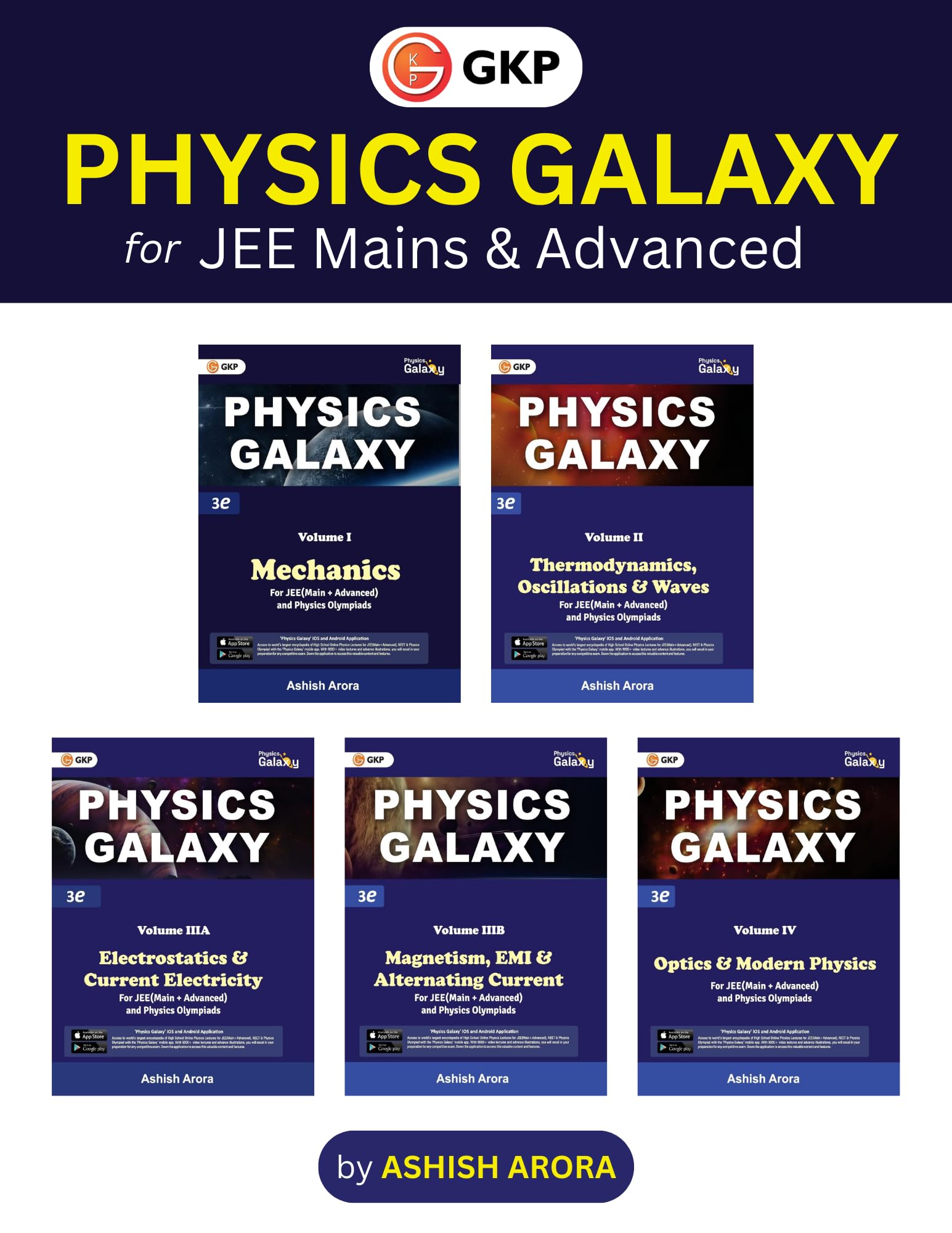 Gkp Physics Galaxy (Set Of 5 Books) For Jee Main & Advanced | Complete Guide With Theory, Problems & Solutions | Mastering Conce