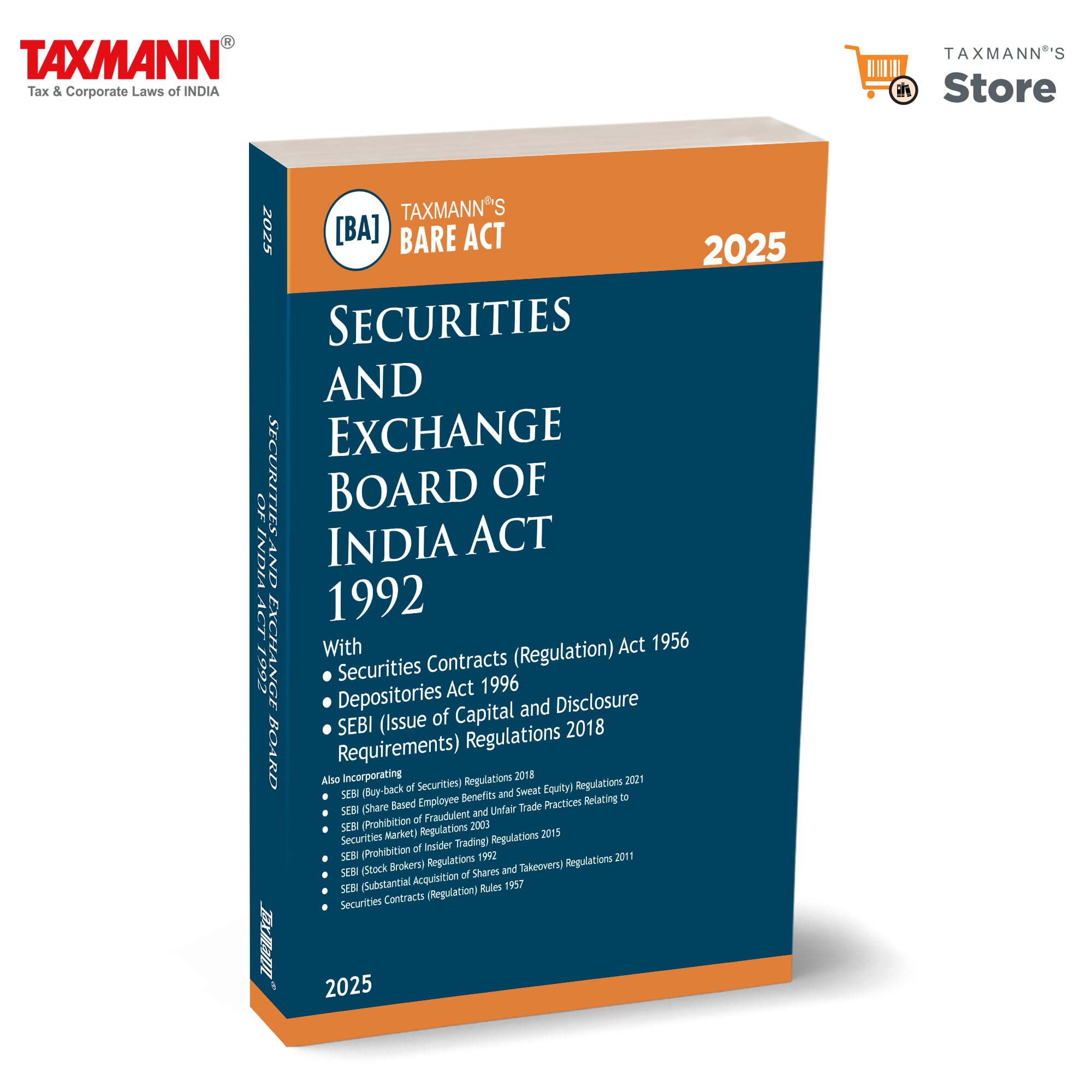 Taxmanns Securities and Exchange Board of India (SEBI) Act 1992  Comprehensive CoverageFeaturing Userfriendly Divisions | P
