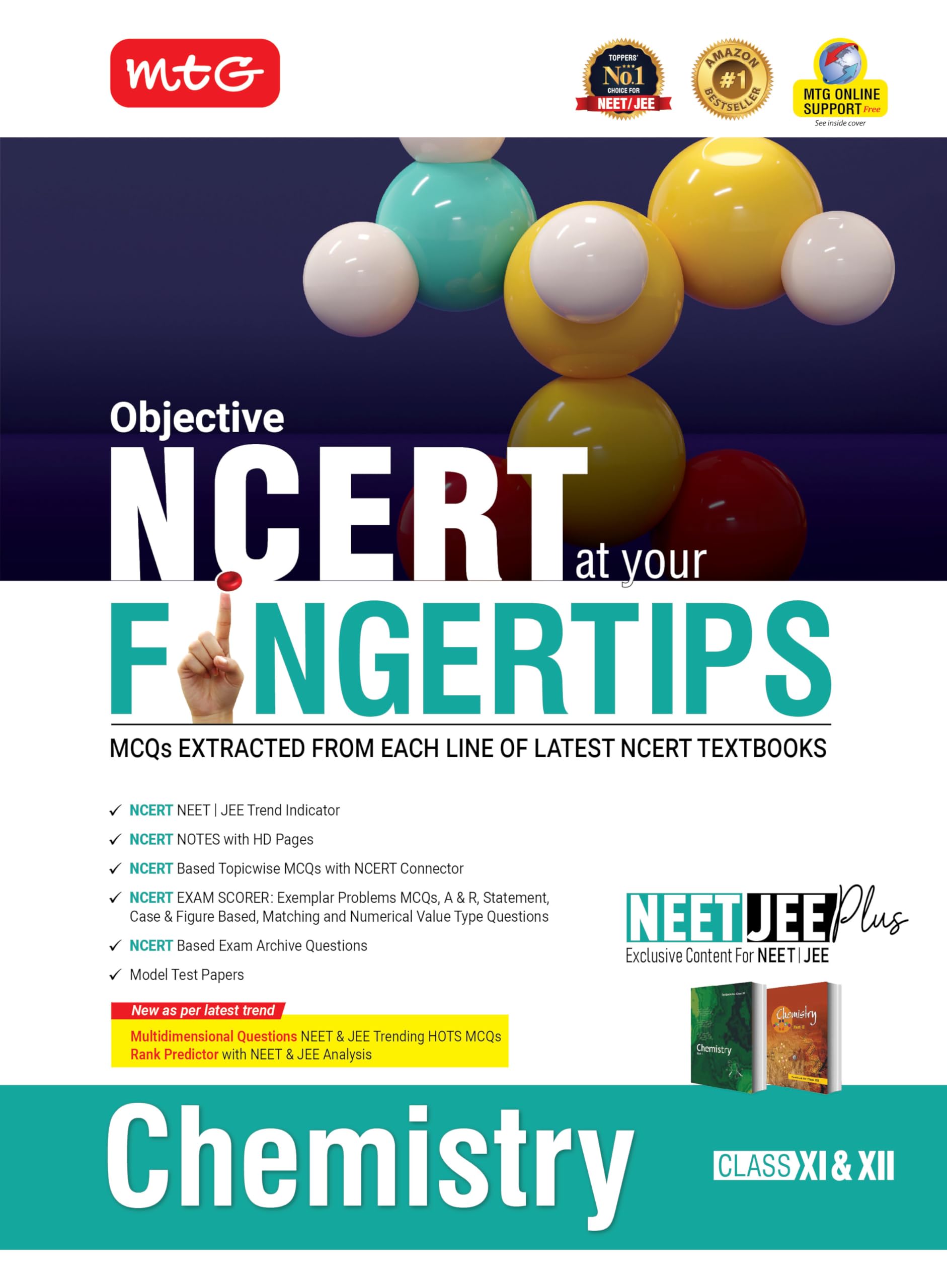 MTG Objective NCERT at your FINGERTIPS Chemistry For 20252026 Exam  NCERT NEET/JEE Trend Indicator, HOTS MCQs, Rank Predictor 