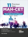 11 Previous Year MahCet (Mba / Mms) YearWise Solved Papers (2014  2024) 5Th Edition | Pyqs Question Bank | Maharashtra MhCet