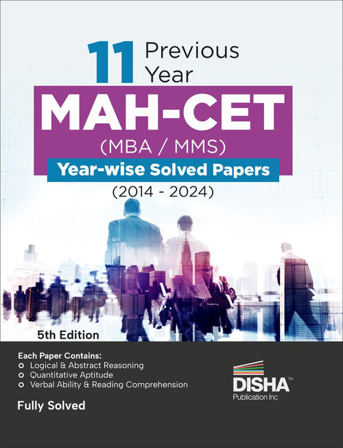 11 Previous Year MahCet (Mba / Mms) YearWise Solved Papers (2014  2024) 5Th Edition | Pyqs Question Bank | Maharashtra MhCet