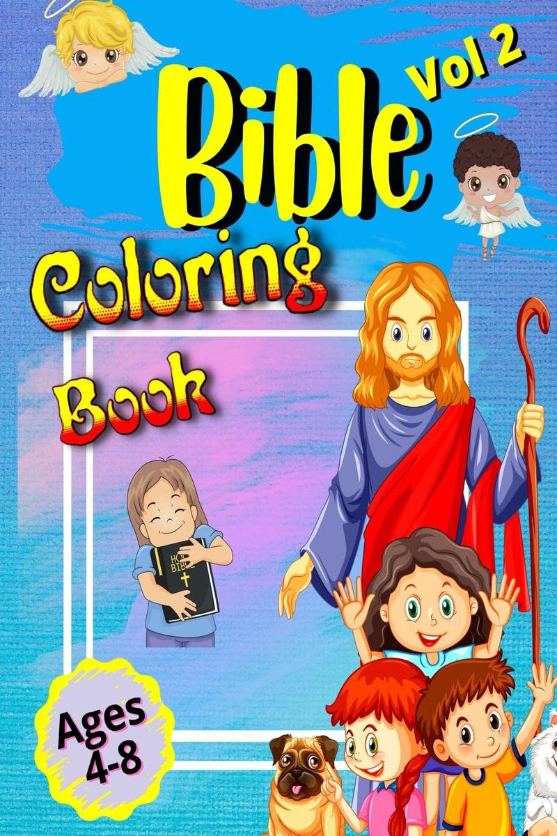 Bible Coloring Book : Premium Coloring Pages and Story About Jesus (Kidds Coloring Books/Ages 48)