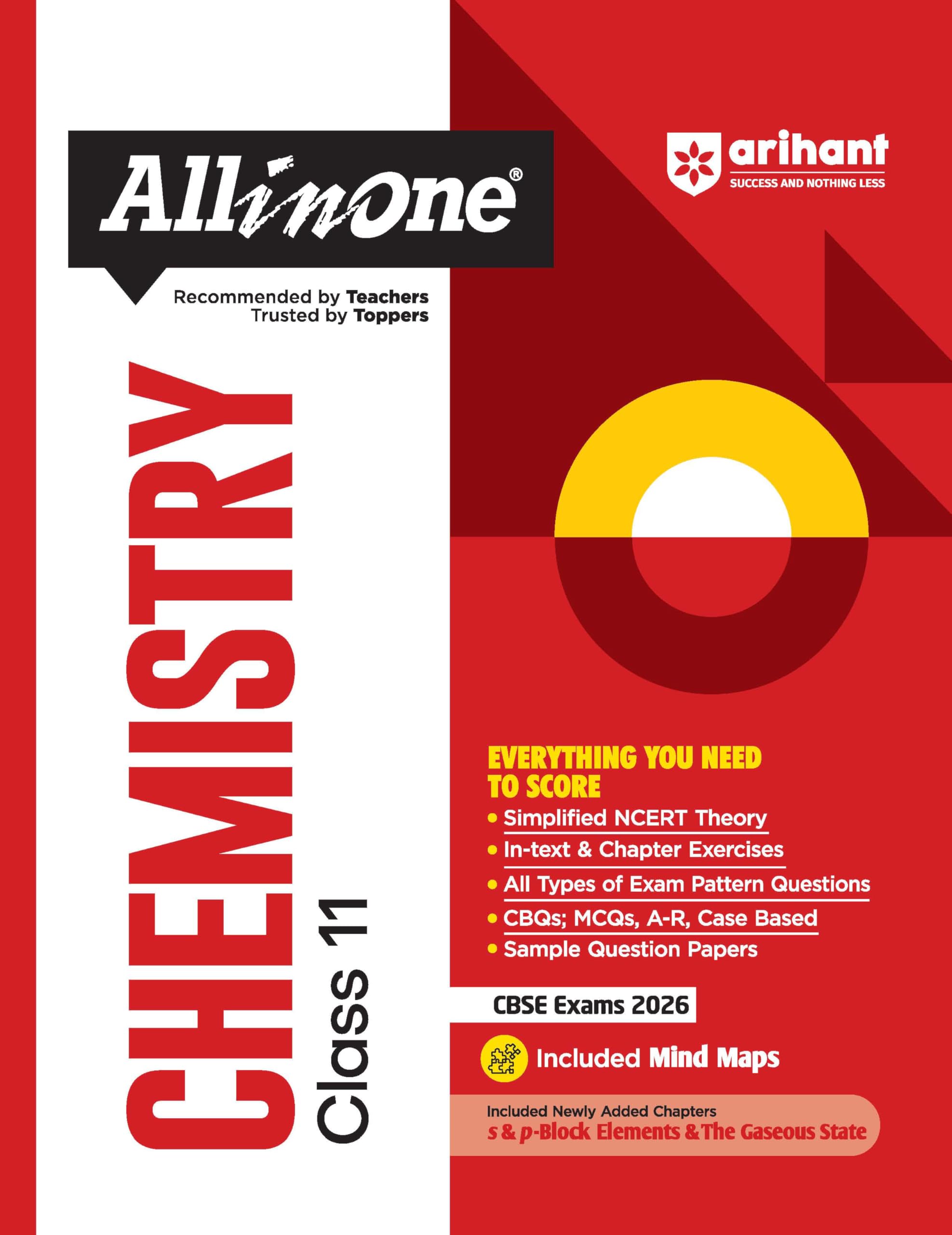 Arihant All In One Chemistry Class 11 For Cbse Exams 202526 | Simplified Theory, Topicwise Illustrations & Practice Questions, 