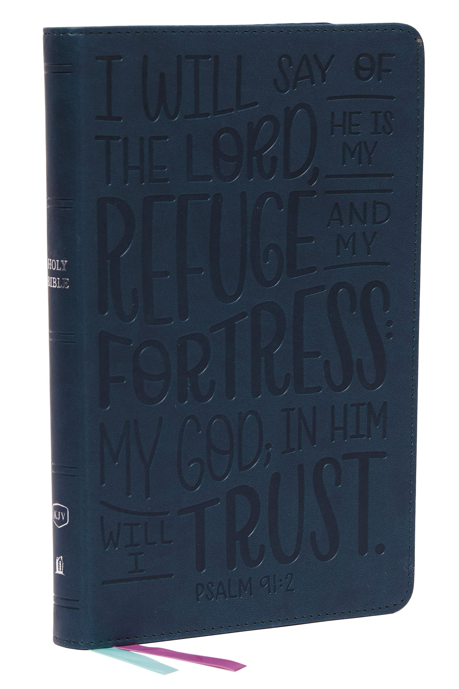 KJV Holy Bible: Thinline Youth Edition, Teal Leathersoft, Red Letter, Comfort Print: King James Version (Verse Art Cover Collect