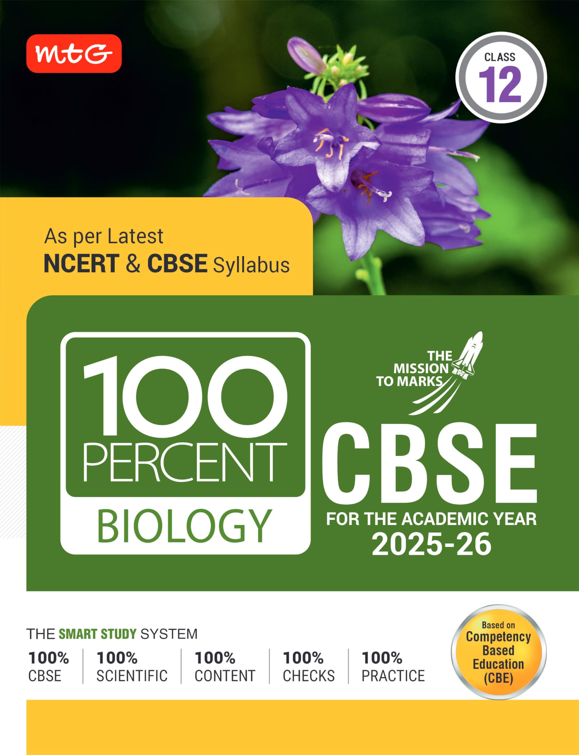 Mtg Cbse Class12 100 Percent Biology For 202526 Board Exam | As Per Latest Ncert & Cbse Syllabus | ChapterWise Question Bank,