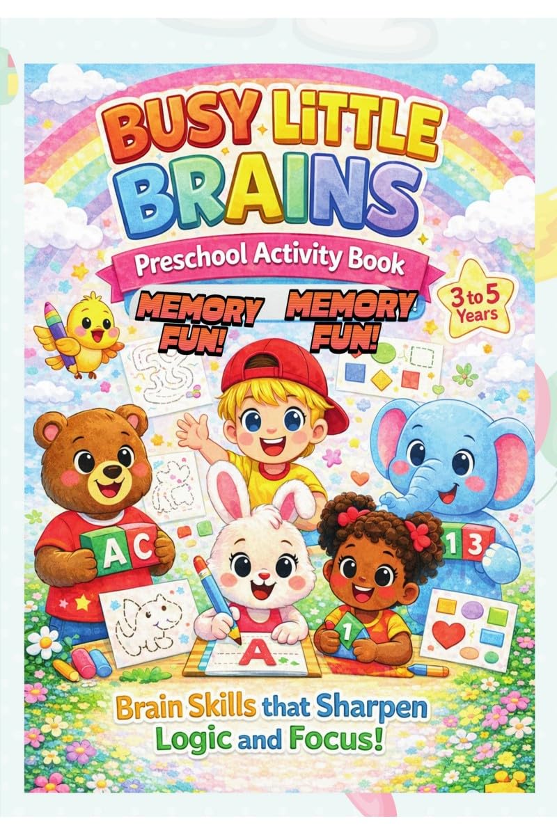 Busy Little BrainsPreschool Activity BookMemory Fun!: Brain Skills that Sharpen Logic and Focus!