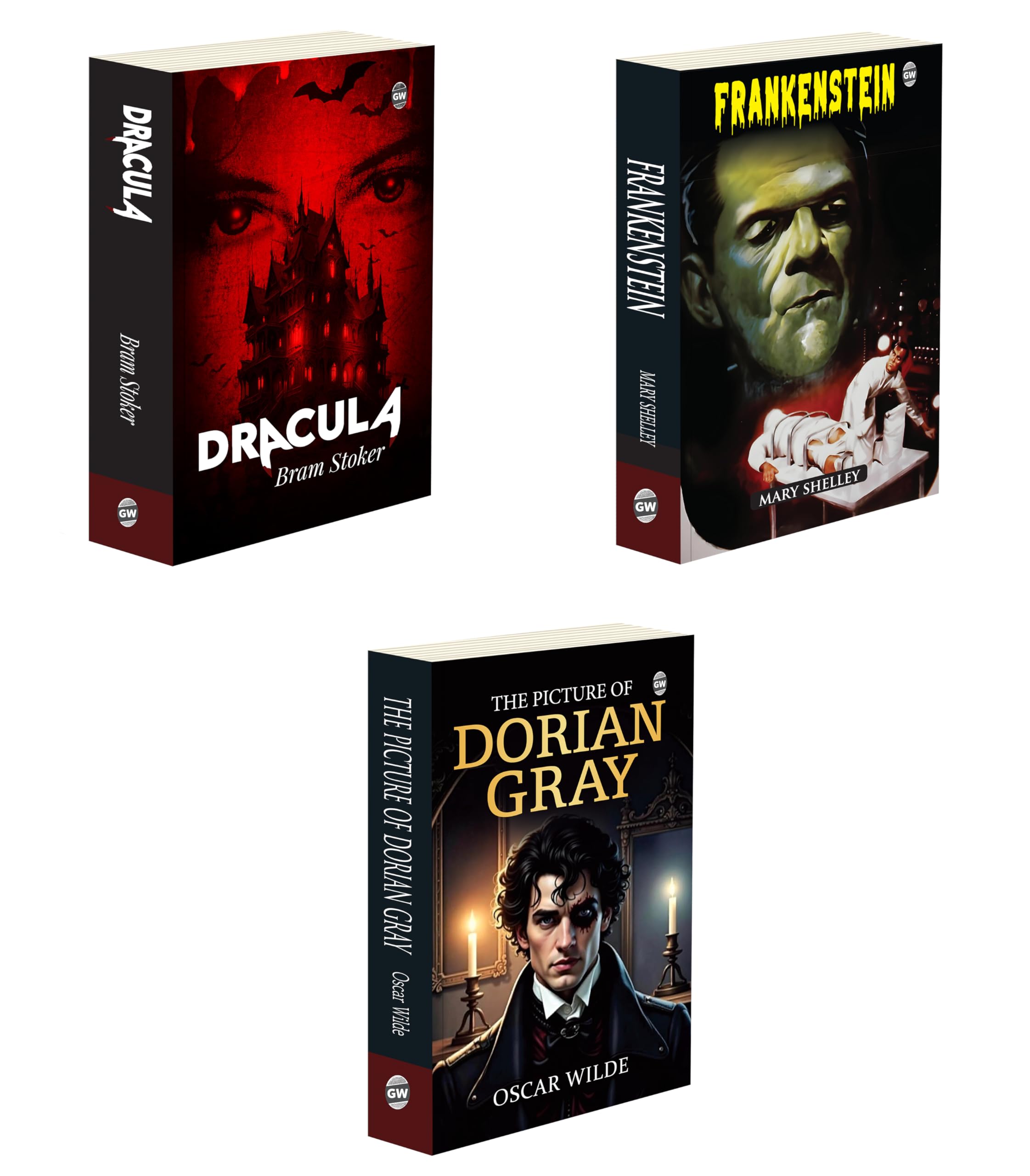 Dracula, Frankenstein and The Picture of Dorian Gray : Classic Literature Gift Set, haunted tales collection, horror and gothic