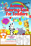 Animals Coloring Book for Toddlers: Amazing Educational Coloring Pages of Animal Letters for Boys & Girls Aged 38 /Practice Han