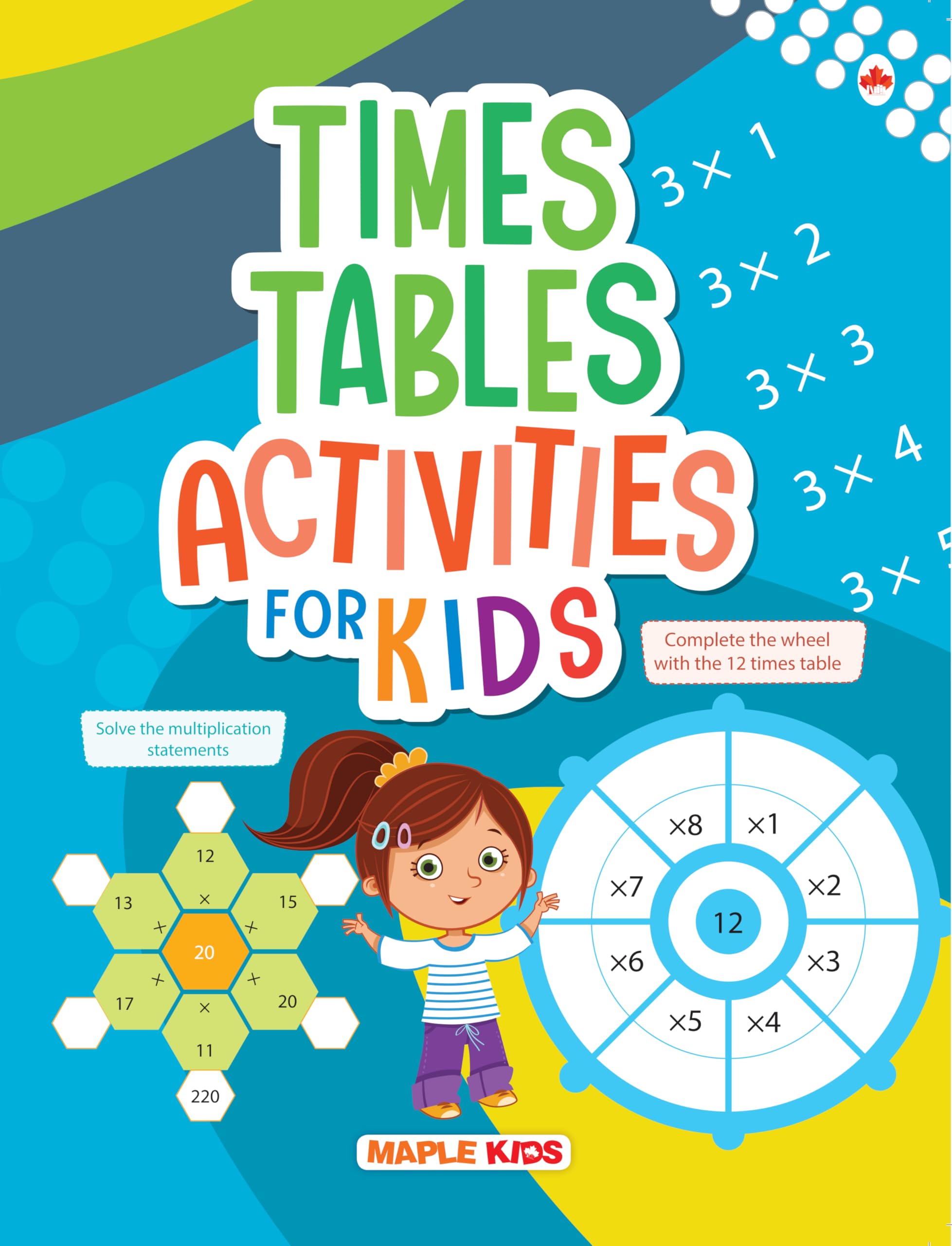 Times Tables Activity Book for Kids  Multiplication Tables from 120 with Maths Activities  Age 3+