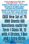 CBSE New Set of 75 OMR Sheets (60 Questions each) For Term 1 Class 10, 12 with 4 Circles, 1 Box and 1 Extra Circle : Selfpracti